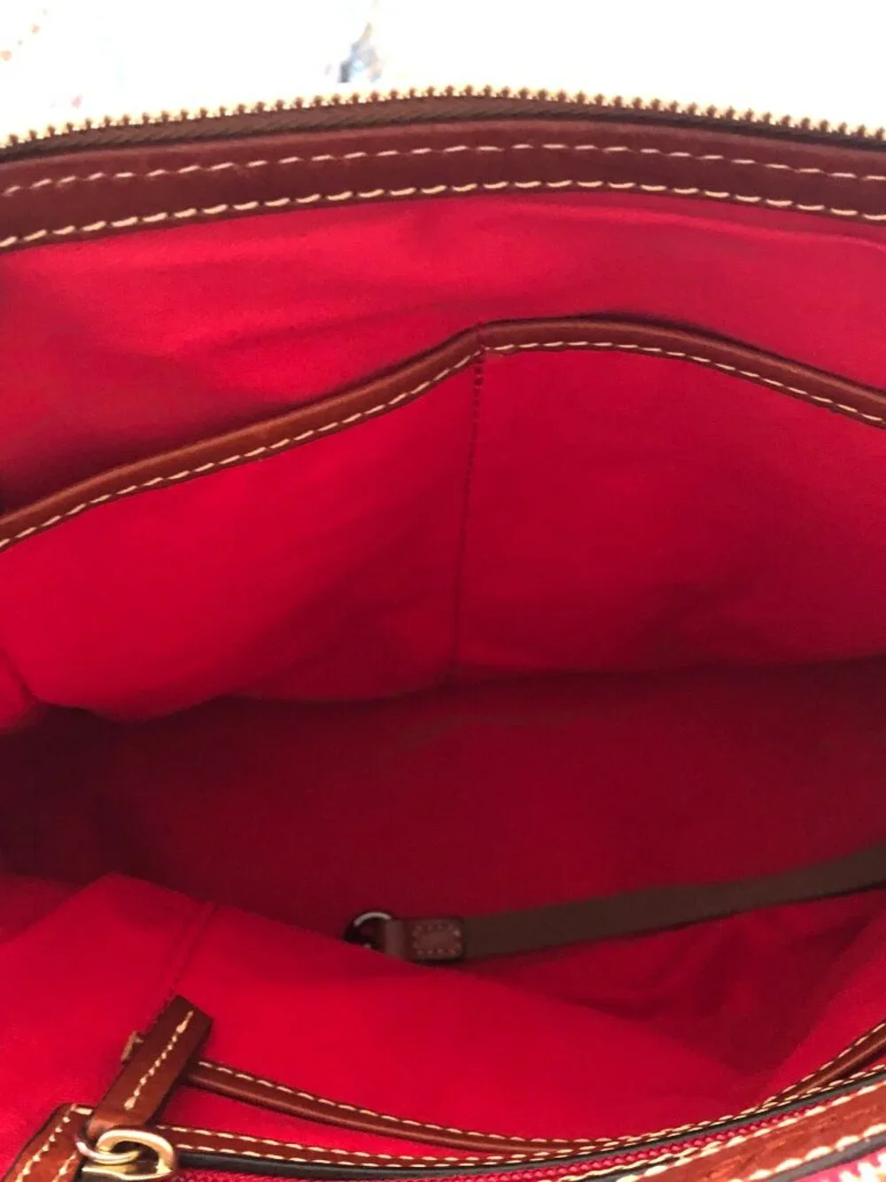 Dooney & Bourke satchel handbag, navy, gently used